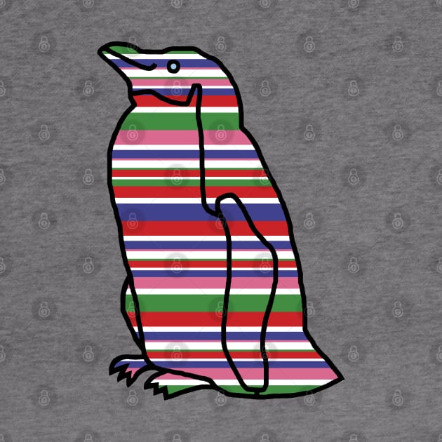 80s Colors Stripes Penguin by ellenhenryart